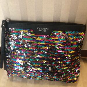 Limited edition victoria secret sequin pouch